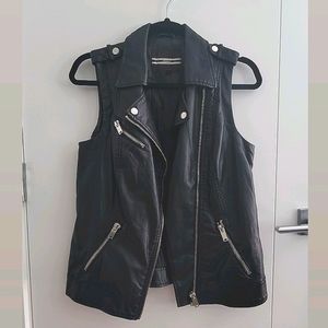 DYNAMITE Faux Leather Moto Vest